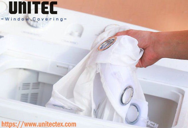 How to wash the curtains buttonholes