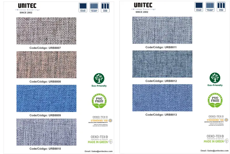 color collection of blackout roller blinds