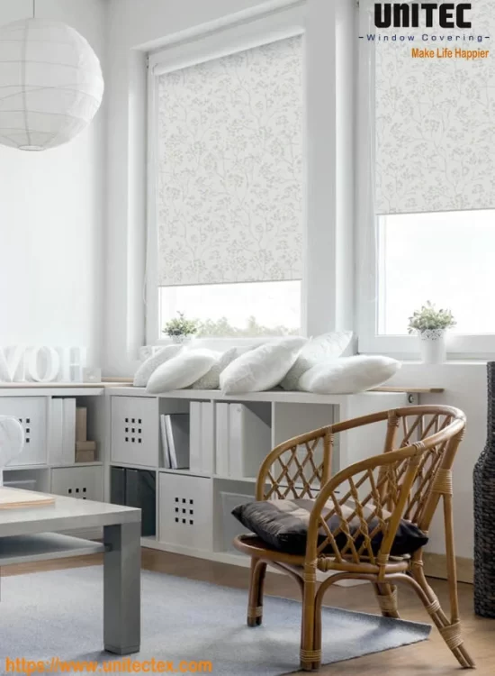 Roller blinds and curtains