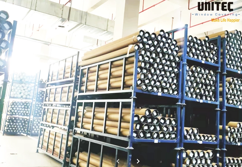 UNITEC finished blinds fabric warehouse before shipment