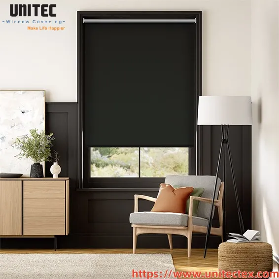 blackout roller blinds black for hotels