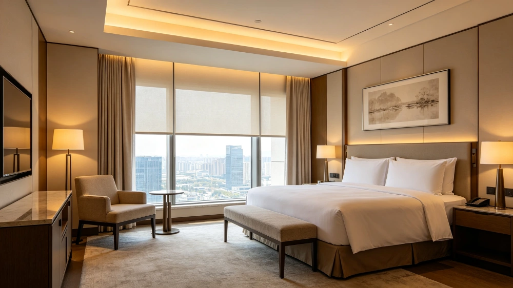 Hospitality blackout roller blinds