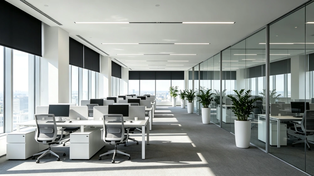 Commercial blackout roller blinds