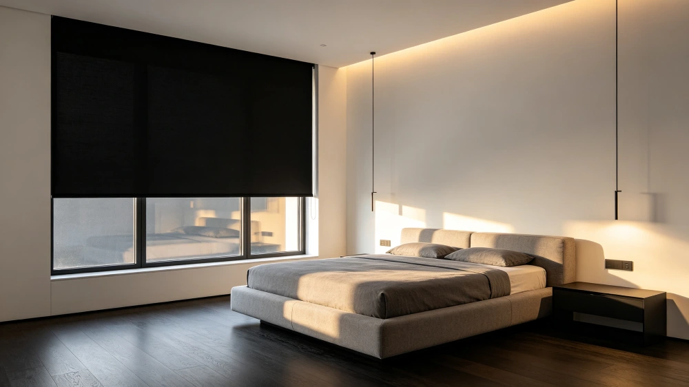 Residential blackout roller blinds