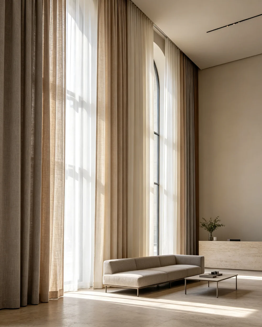 Decorative wide-width curtain fabrics for collection development